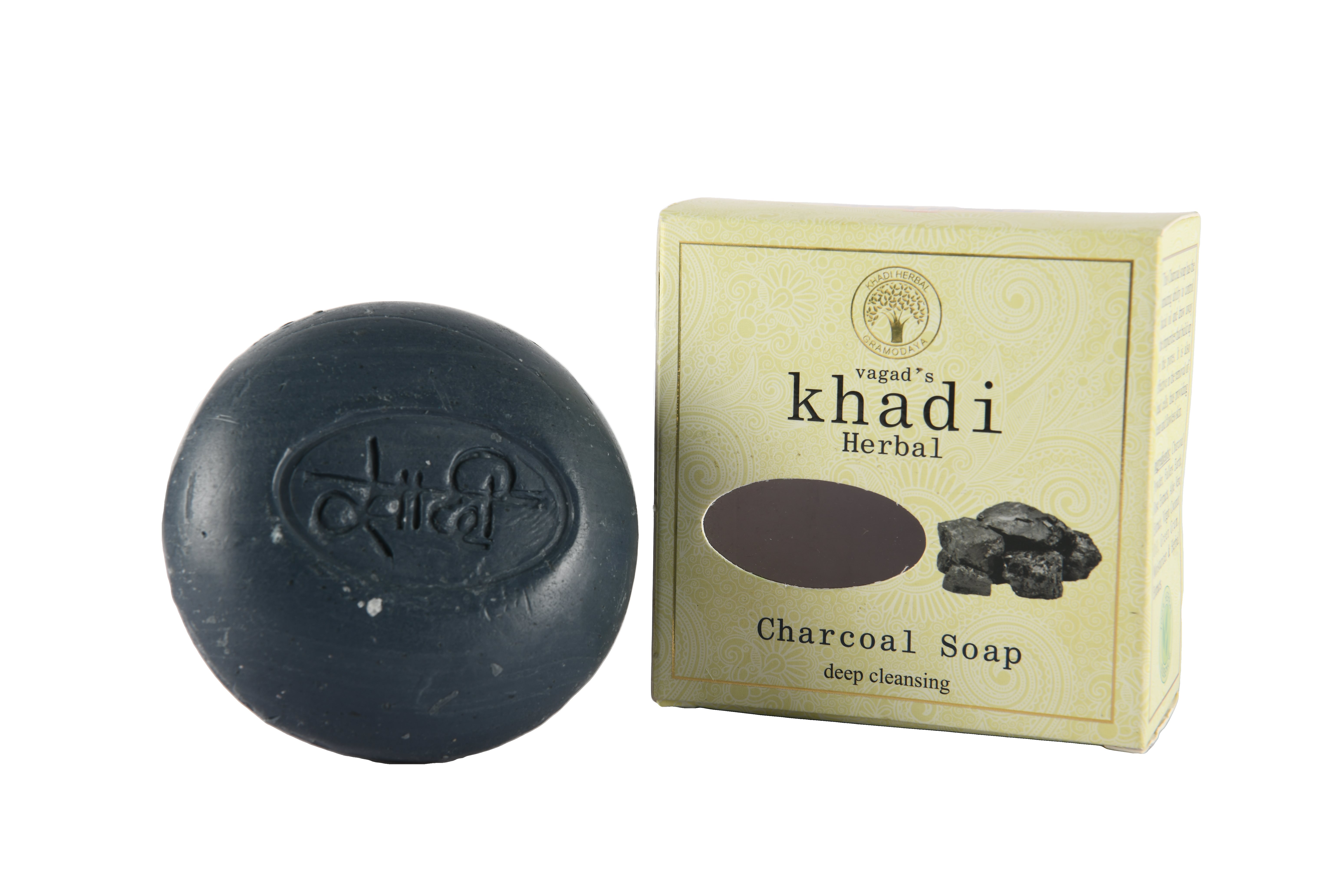 Buy Vagad's Khadi Deep Cleansing Charcoal Milky Soap Online in India at